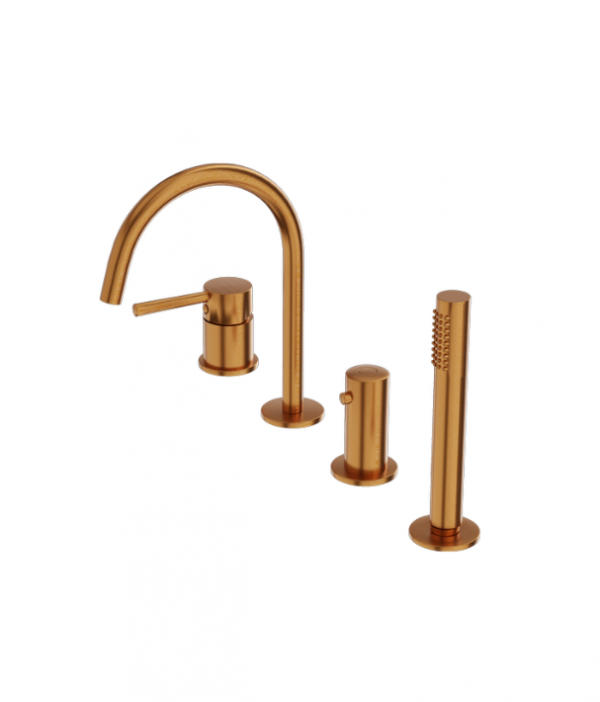 LAVITA Bateria wannowa 4- otworowa Orion Brushed Copper
