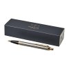 Długopis Parker IM metalowy z Twoim grawerem + pudełko prezentowe stalowy/złoty
