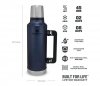 Termos stalowy Stanley LEGENDARY CLASSIC 1900 ml z rączką granatowy NIGHTFALL