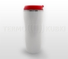 Kubek termiczny 350 ml LADY (biało-czerwony)