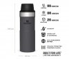 Kubek termiczny Stanley 350 ml TRIGGER ACTION TRAVEL MUG grafitowy Charcoal