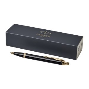 Długopis Parker IM metalowy z Twoim grawerem + pudełko prezentowe (czarny/złoty)
