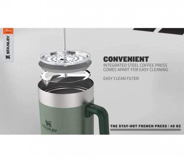Dzbanek termiczny z zaparzaczem do kawy STANLEY French Press Classic 1400 ml zielony
