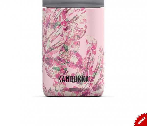 Kubek termiczny Kambukka Etna 300 ml Monstera Leaves różowy