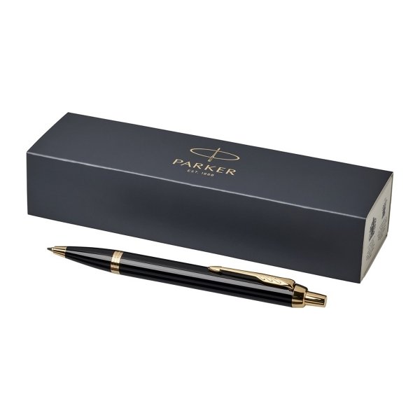 Długopis Parker IM metalowy z Twoim grawerem + pudełko prezentowe czarny/złoty