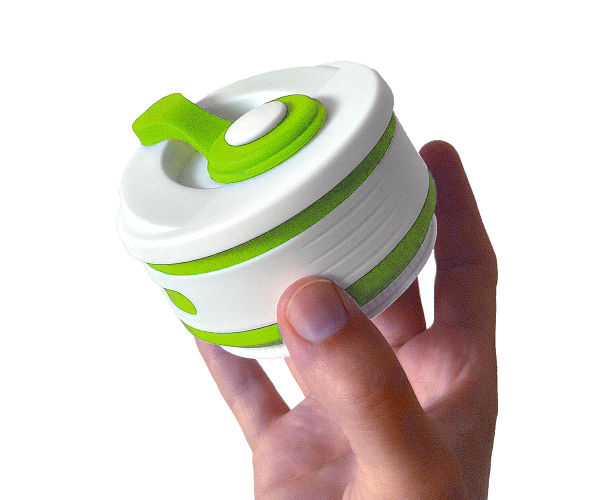 Kubek podróżny składany z silikonu SI-CUP 350 ml zielony