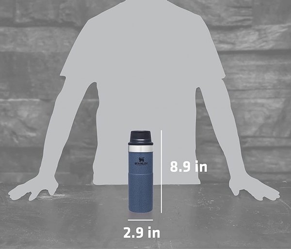 Kubek termiczny Stanley 350 ml TRIGGER ACTION TRAVEL MUG niebieski Hammertone Lake