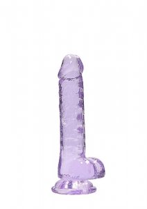 7 / 18 cm Realistic Dildo With Balls - Purple