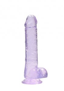 8 / 20 cm Realistic Dildo With Balls - Purple