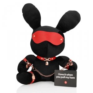 Rabbit Bondage - Velvet - Large - Black