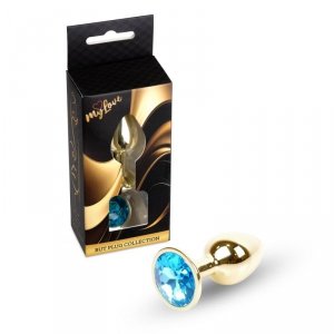 MyLove Toys - Jewellery Gold PLUG- Light Blue