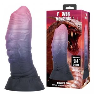Power Monsters Dreadful Fiend – 24 cm Rippled Monster Silicone Dildo