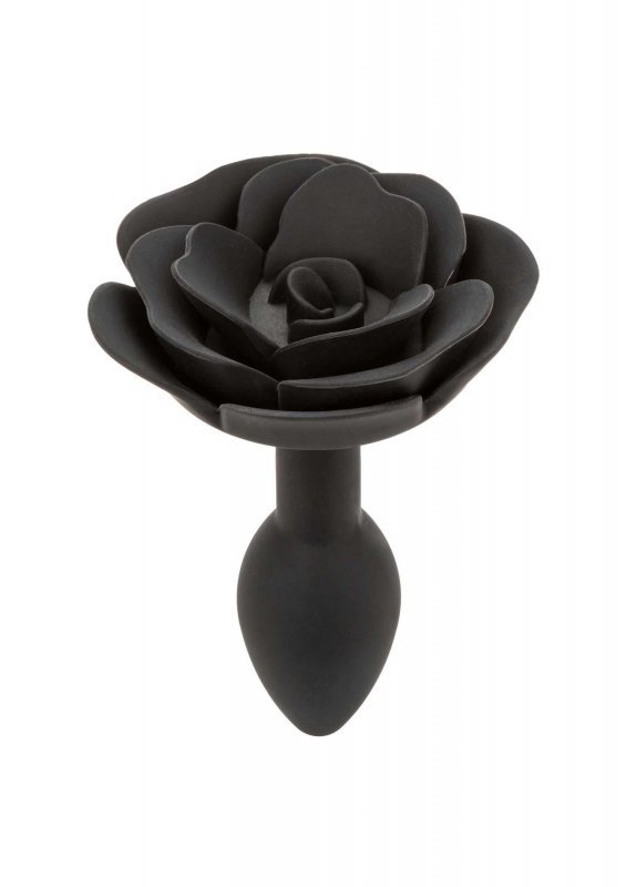 Small Rose Anal Plug Black
