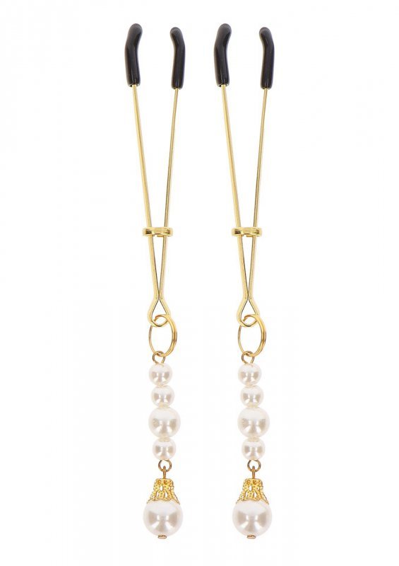 Tweezers With Pearls Gold