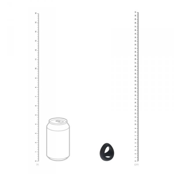 Soft Tri O Silicone Cockring - Black