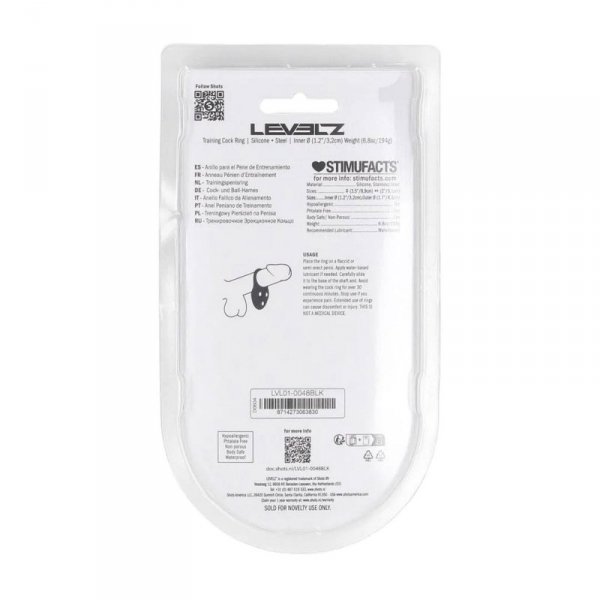 Silicone Training Cockring - L - Black