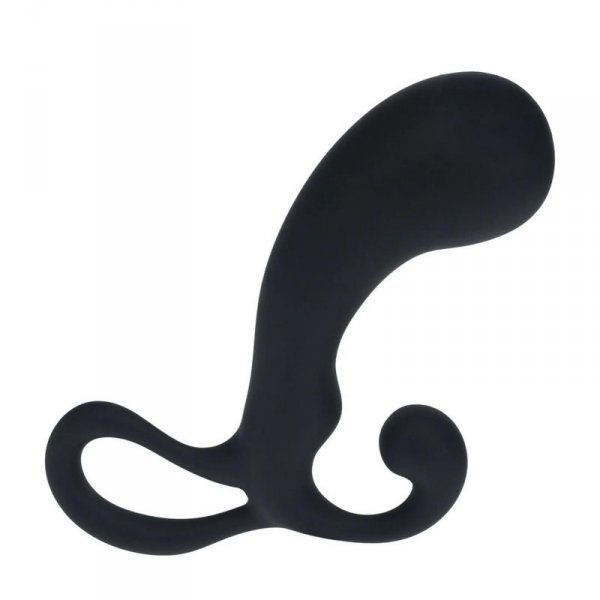Bulb with Loop Silicone Prostate Massager - L - Black