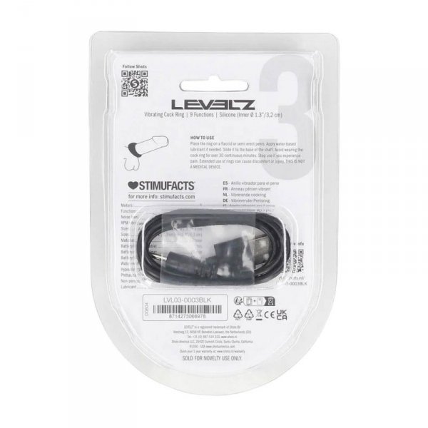 Sealed Liquid Silicone Vibrating Cockring - Black