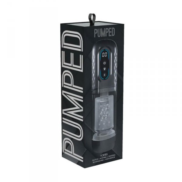 Vortex - Suction Rotation and Thrusting Masturbator Pump - Gun Metal