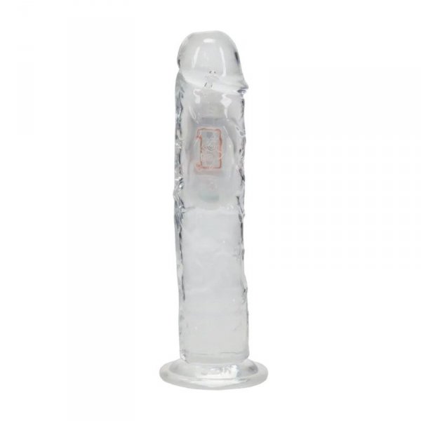 LED Vibrating Straight Cock - 20 cm - Transparent
