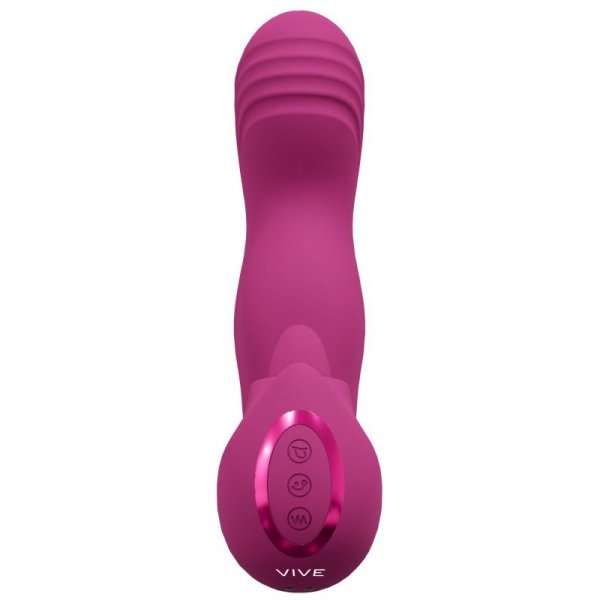VIVE - Yumi - Rechargeable Triple Motor - G-Spot Finger Motion Vibrator and Flickering Tongue Stimulator