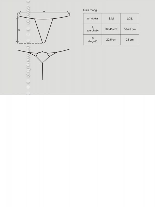 Bielizna-Luiza stringi białe L/XL
