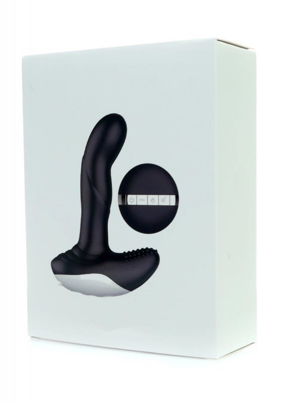 Wibrator-Silicone Massager USB 7 Function + Pulsator / Heating BLACK