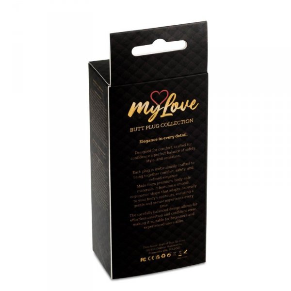 MyLove Toys - Jewellery Gold BUTT PLUG- Red