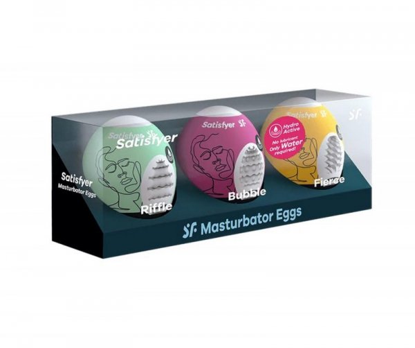 Masturbator Egg 3er Set Riffle,Bubble,Fierce