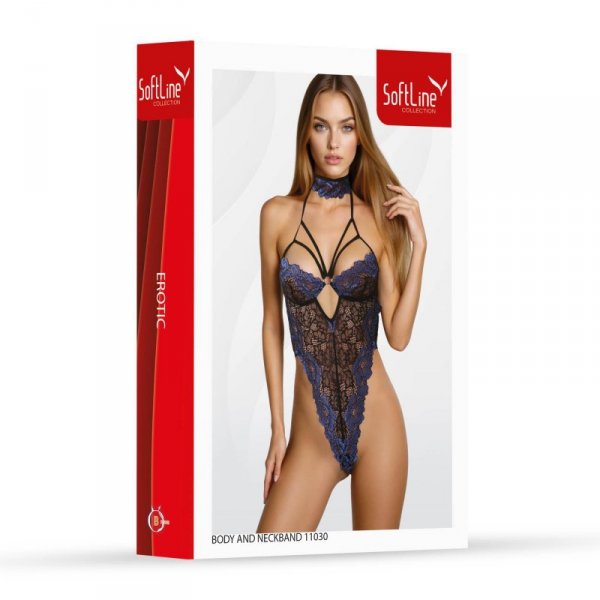Set body and neckband 11030 blue/black XL