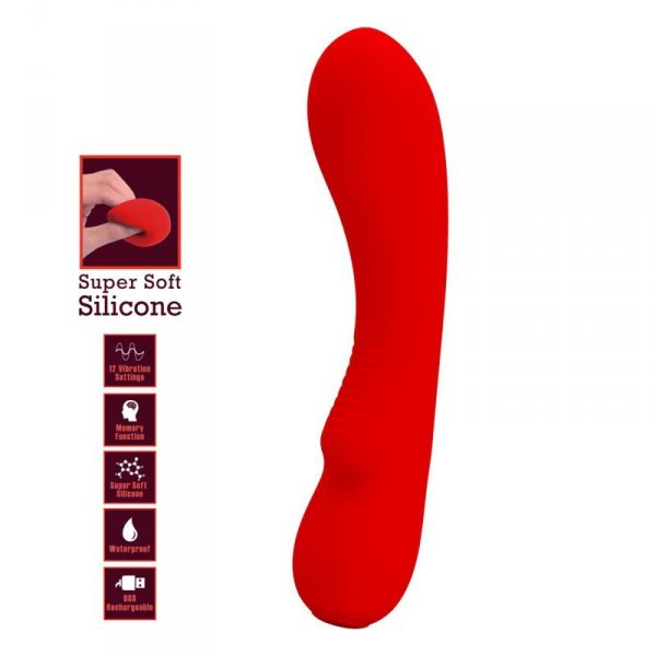 PRETTY LOVE - Matt  Red 12 vibration functions Memory function