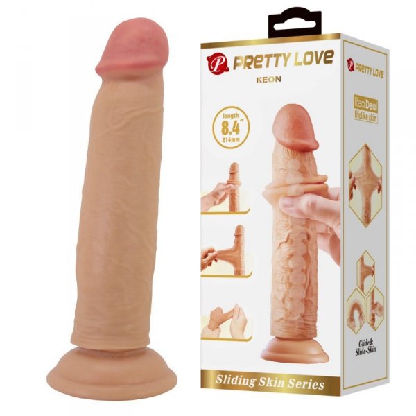 PRETTY LOVE - KEON 8.4&quot;(214mm) Sliding Skin Series TPR, Suction base Bendable