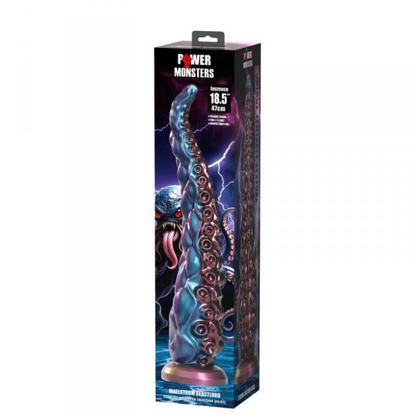 Power Monsters Maelstrom Beastlord – 47 cm Rippled Monster Silicone Dildo