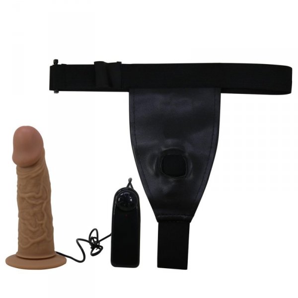 PRETTY LOVE - HARNESS BRIEFS- Draven Strap-On 6,8&#039;&#039; Dildo vibration