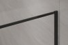 Invena ścianka walk-in 100x200 transparentna czarna rama szkło 8 mm hartowane