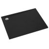 Brodzik prostokątny kompozytowy  Schedline LIBRA Black Stone 100x80