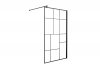 Ścianka prysznicowa 120x200 cm Nero Tetris Loft czarny mat