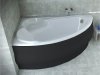 BESCO Wanna narożna Finezja Nova lewa 140x95 z czarną obudową + syfon