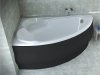 BESCO Wanna narożna Finezja Nova lewa 155x95 z czarną obudową + syfon