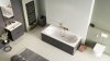 Wanna prostokątna EXCELLENT OCEANA SLIM MONO 170x75 biały połysk + nogi + syfon chrom