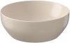 Umywalka ceramiczna nablatowa Larga okrągła 40 cm beżowy mat