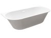 Besco Wanna przyścienna Vica Slim + 170x80 + syfon klik-klak biały z płaskim przelewem