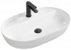 Umywalka ceramiczna nablatowa REA AURA 61 WHITE biała