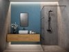 Invena ścianka walk-in 90x200 czarna kratka loft szkło 8 mm hartowane 