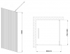 Invena ścianka walk-in ryflowana 90x200 kabina szyba szkło 8 mm hartowane