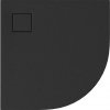 Brodzik półokrągły Tako Slim 90x90 czarny mat + syfon
