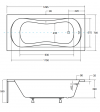 BESCO Wanna 130x70 Aria Plus + Syfon