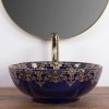 Umywalka nablatowa ceramiczna Marina Blue 