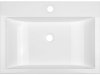 Umywalka wpuszczana granitowa 1-komorowa ALBANO biała 60x44 cm
