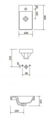 Umywalka ceramiczna meblowa Moduo 40 cm